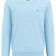 Fynch Hatton Knitwear & Jumpers Fynch Hatton - Superfine Cotton V-Neck Ocean Jumper