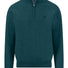 Fynch Hatton Knitwear & Jumpers Fynch Hatton - Teal 1/4 Zip Superfine Cotton Jumper