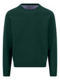 Fynch Hatton Knitwear & Jumpers Fynch Hatton - Teal Crew Neck Superfine Cotton Jumper
