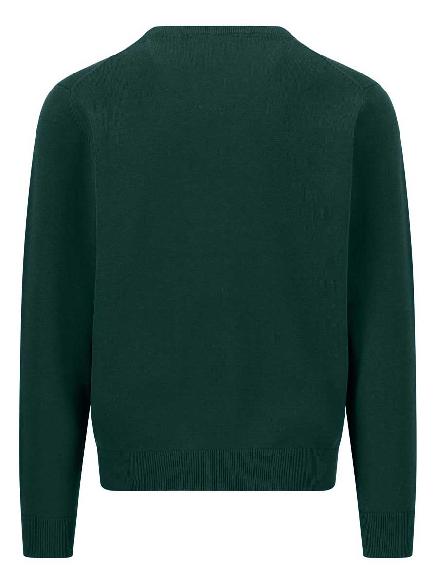 Fynch Hatton Knitwear & Jumpers Fynch Hatton - Teal Crew Neck Superfine Cotton Jumper