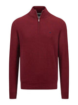 Fynch Hatton Knitwear & Jumpers Fynch Hatton - Textured Cotton Half Zip Jumper