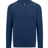 Fynch Hatton Knitwear & Jumpers Fynch Hatton - Textured Cotton Half Zip Jumper