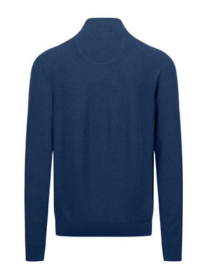 Fynch Hatton Knitwear & Jumpers Fynch Hatton - Textured Cotton Half Zip Jumper