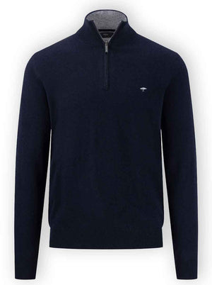 Fynch Hatton Knitwear & Jumpers Fynch Hatton - Wool/Cashmere Zip Neck Jumper