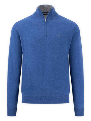 Fynch Hatton Knitwear & Jumpers Fynch Hatton - Wool/Cashmere Zip Neck Jumper