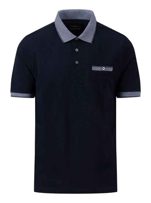 Fynch Hatton Polo & T-Shirts Fynch Hatton - Mercerised Cotton Polo Shirt w/ Contrast Collar