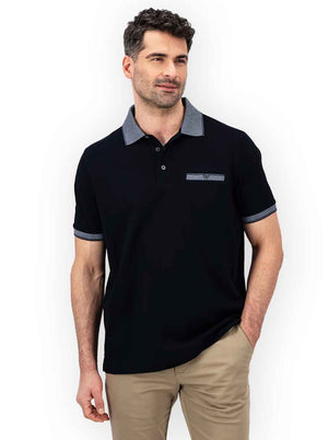 Fynch Hatton Polo & T-Shirts Fynch Hatton - Mercerised Cotton Polo Shirt w/ Contrast Collar