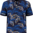 Fynch Hatton Polo & T-Shirts Fynch Hatton - Premium Cotton Fern Print Navy Polo Shirt