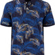 Fynch Hatton Polo & T-Shirts Fynch Hatton - Premium Cotton Fern Print Navy Polo Shirt