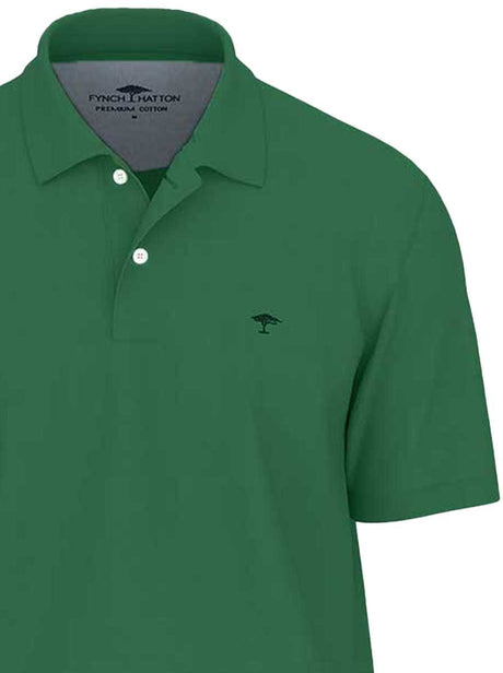 Fynch Hatton Polo & T-Shirts Fynch Hatton - Premium Cotton Jade Polo Shirt