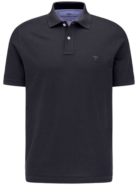 Fynch Hatton Polo & T-Shirts Fynch Hatton - Premium Cotton Navy Polo Shirt