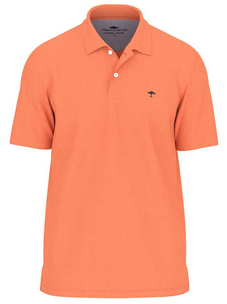 Fynch Hatton Polo & T-Shirts Fynch Hatton - Premium Cotton Orange Polo Shirt