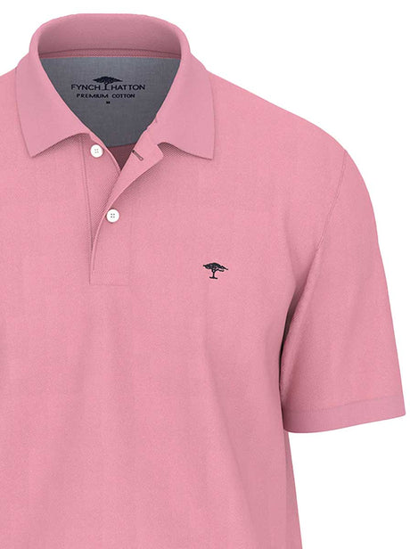 Fynch Hatton Polo & T-Shirts Fynch Hatton - Premium Cotton Pink Polo Shirt