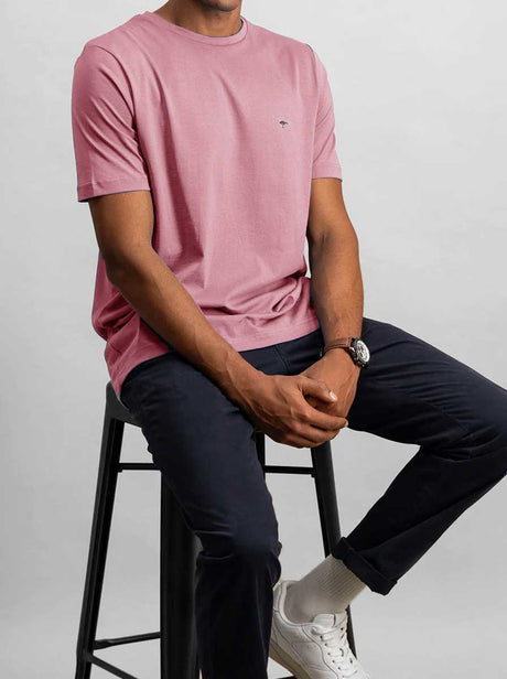 Fynch Hatton Polo & T-Shirts Fynch Hatton - Premium Cotton Pink T-Shirt