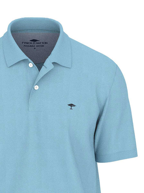 Fynch Hatton Polo & T-Shirts Fynch Hatton - Premium Cotton Sky Polo Shirt