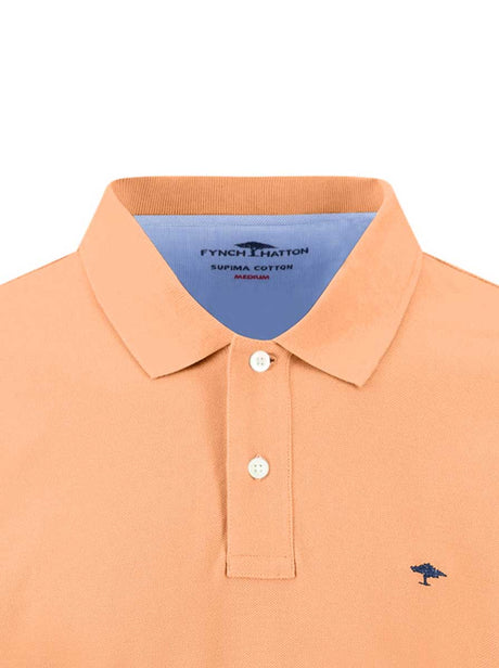 Fynch Hatton Polo & T-Shirts Fynch Hatton - Premium Cotton Tangerine Polo Shirt