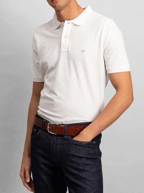 Fynch Hatton Polo & T-Shirts Fynch Hatton - Premium Cotton White Polo Shirt