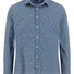 Fynch Hatton Shirts Fynch Hatton - Bubble Print Cotton Long Sleeve Misty Blue Shirt