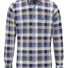 Fynch Hatton Shirts Fynch Hatton - Check Cotton Flannel Long Sleeve Crystal Blue Shirt