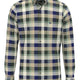 Fynch Hatton Shirts Fynch Hatton - Check Cotton Flannel Long Sleeve Dark Ivy Shirt