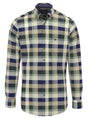 Fynch Hatton Shirts Fynch Hatton - Check Cotton Flannel Long Sleeve Dark Ivy Shirt