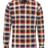 Fynch Hatton Shirts Fynch Hatton - Check Cotton Flannel Long Sleeve Garnet Red Shirt