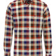 Fynch Hatton Shirts Fynch Hatton - Check Cotton Flannel Long Sleeve Garnet Red Shirt