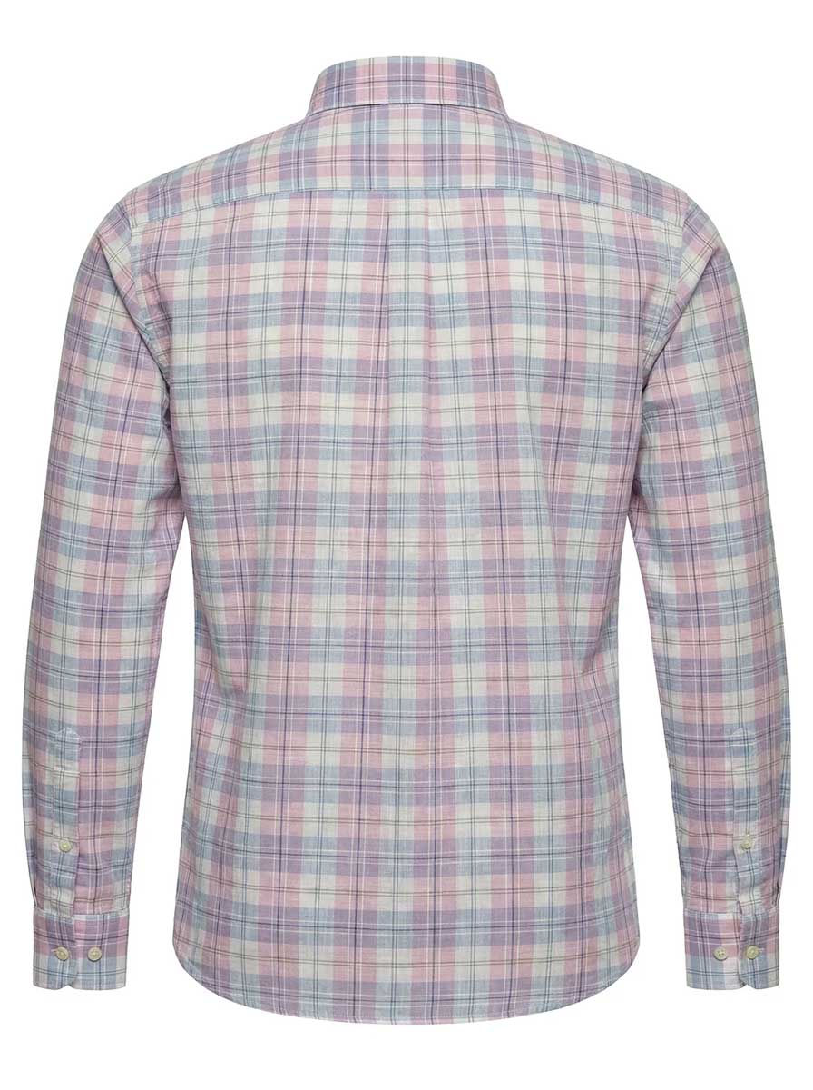 Fynch Hatton Shirts Fynch Hatton - Check Cotton Long Sleeve Magnolia Shirt