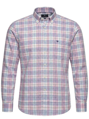 Fynch Hatton Shirts Fynch Hatton - Check Cotton Long Sleeve Magnolia Shirt