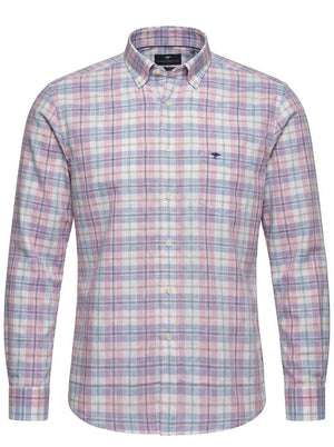 Fynch Hatton Shirts Fynch Hatton - Check Cotton Long Sleeve Magnolia Shirt