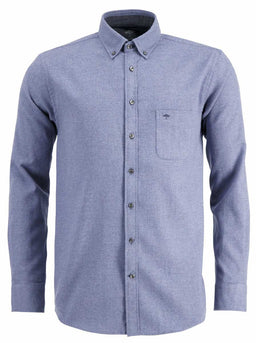 Fynch Hatton Shirts Fynch Hatton - Cotton Flannel Long Sleeve Crystal Blue Shirt