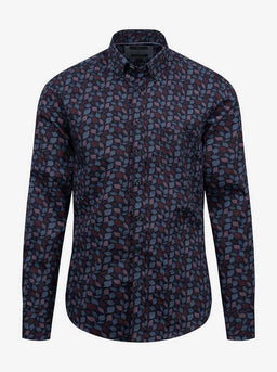 Fynch Hatton Shirts Fynch Hatton - Cotton Leaf Print Shirt
