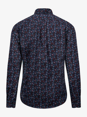 Fynch Hatton Shirts Fynch Hatton - Cotton Leaf Print Shirt