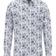 Fynch Hatton Shirts Fynch Hatton - Floral Print Cotton Long Sleeve Crystal Blue Shirt