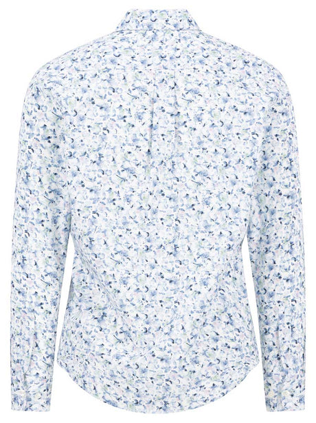 Fynch Hatton Shirts Fynch Hatton - Floral Print Cotton Long Sleeve Horizon Shirt