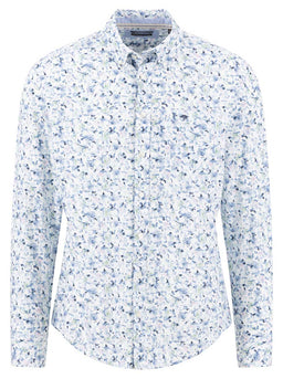 Fynch Hatton Shirts Fynch Hatton - Floral Print Cotton Long Sleeve Horizon Shirt