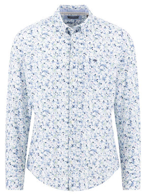 Fynch Hatton Shirts Fynch Hatton - Floral Print Cotton Long Sleeve Horizon Shirt