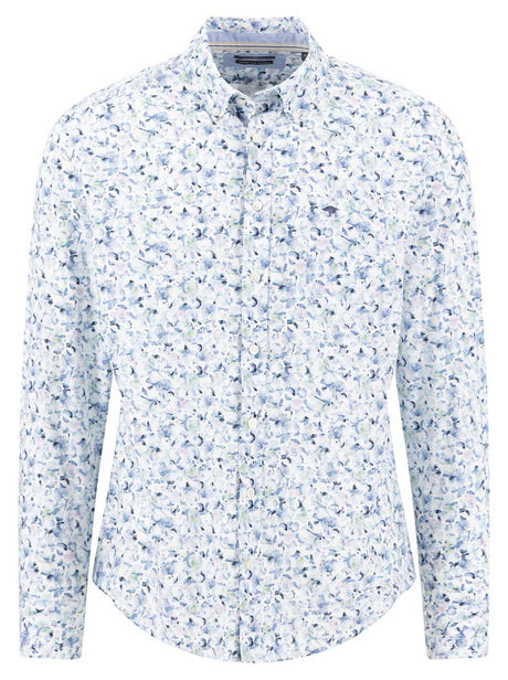 Fynch Hatton Shirts Fynch Hatton - Floral Print Cotton Long Sleeve Horizon Shirt