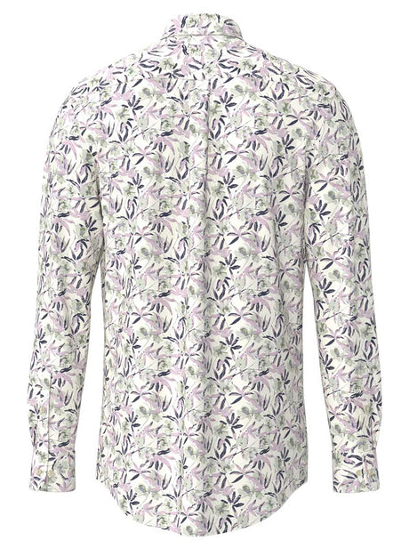 Fynch Hatton Shirts Fynch Hatton - Floral Print Cotton Long Sleeve Magnolia Shirt