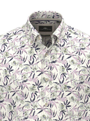 Fynch Hatton Shirts Fynch Hatton - Floral Print Cotton Long Sleeve Magnolia Shirt