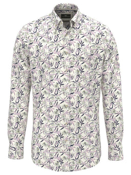 Fynch Hatton Shirts Fynch Hatton - Floral Print Cotton Long Sleeve Magnolia Shirt