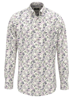 Fynch Hatton Shirts Fynch Hatton - Floral Print Cotton Long Sleeve Magnolia Shirt