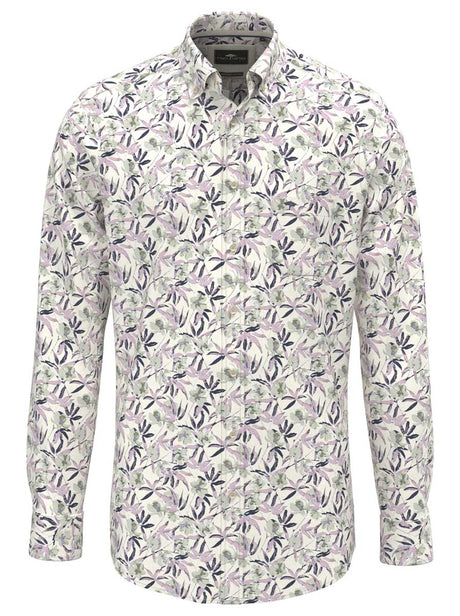 Fynch Hatton Shirts Fynch Hatton - Floral Print Cotton Long Sleeve Magnolia Shirt