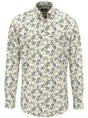 Fynch Hatton Shirts Fynch Hatton - Floral Print Cotton Long Sleeve Pale Yellow Shirt