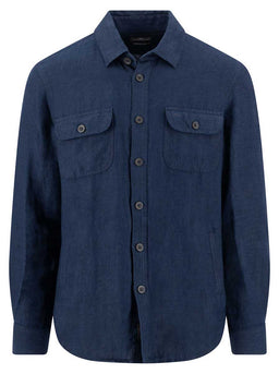 Fynch Hatton Shirts Fynch Hatton - Linen Overshirt