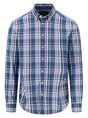 Fynch Hatton Shirts Fynch Hatton - Multi Check Ink Blue Long Sleeve Cotton Shirt
