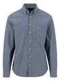 Fynch Hatton Shirts Fynch Hatton - Multi Check Ink Blue Long Sleeve Cotton Shirt