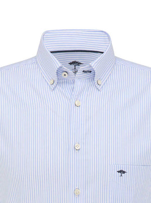 Fynch Hatton Shirts Fynch Hatton - Oxford Cotton Blue Stripe Shirt