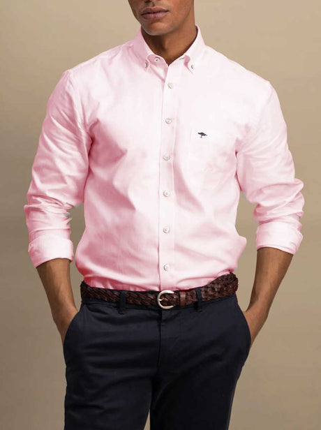 Fynch Hatton Shirts Fynch Hatton - Oxford Cotton Pink Shirt