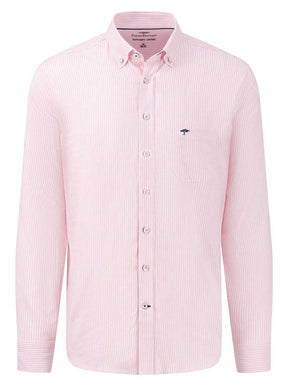 Fynch Hatton Shirts Fynch Hatton - Oxford Cotton Pink Stripe Shirt
